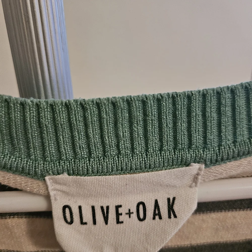 Olive & Oak Green and Black Striped Sweater